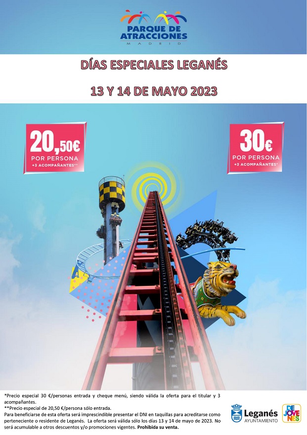 Descuentos en el Parque de Atracciones 13-14 mayo